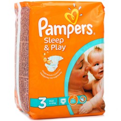 Подгузники, Pampers (Памперс) 5-9 кг 16 шт слип энд плей миди