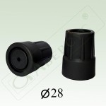 Наконечник для трости и костылей, р. 28 мм  1 шт арт. Нк28 черный