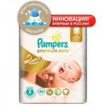 Подгузники, Pampers (Памперс) 3-6 кг р. 2 №80 премиум кеа мини