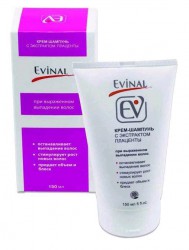 Крем-шампунь Evinal для всех типов волос с экстрактом плаценты при выраженном выпадении волос 150 мл