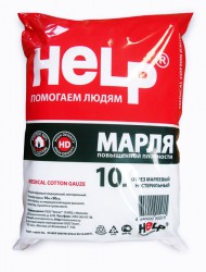 Марля Help повышенной плотности отрез р. 90смх10м 36 г/м кв.
