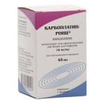 Карбоплатин-РОНЦ, концентрат для приготовления раствора для инфузий 10 мг/мл 45 мл 1 шт флаконы