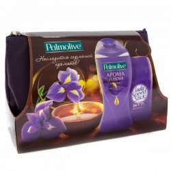 Набор гель для душа Палмолив Ароматерапия антистресс + дезодорант-антиперспирант стик для женщин Леди Спид Стик 24/7 Дыхание Свежести + косметичка 250 мл + 45 г