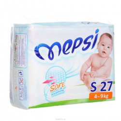 Подгузники, Mepsi (Мепси) 4-9 кг р. s 27 шт