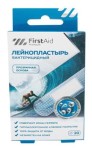 Лейкопластырь бактерицидный, Firstaid (Ферстэйд) 20 шт премиум с cеребром прозрачная основа упаковка картонная