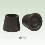 Наконечник для трости и костылей, р. 38 мм 1 шт арт. Нк38 черный