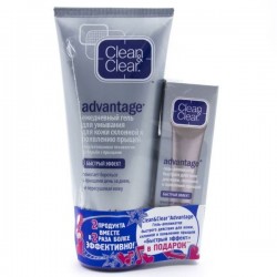 Набор Clean&Clear Эдвантидж быстрый эффект гель для умывания от прыщей + гель-аппликатор от прыщей 150 мл + 15 мл